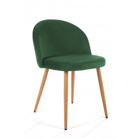 Krzesło welurowe Brest zielone