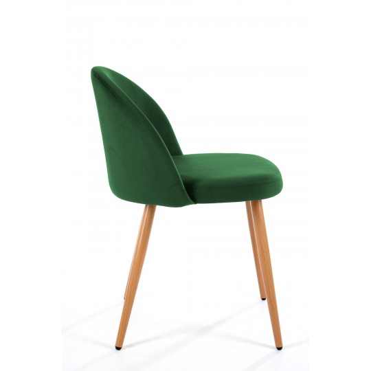 Krzesło welurowe Brest zielone